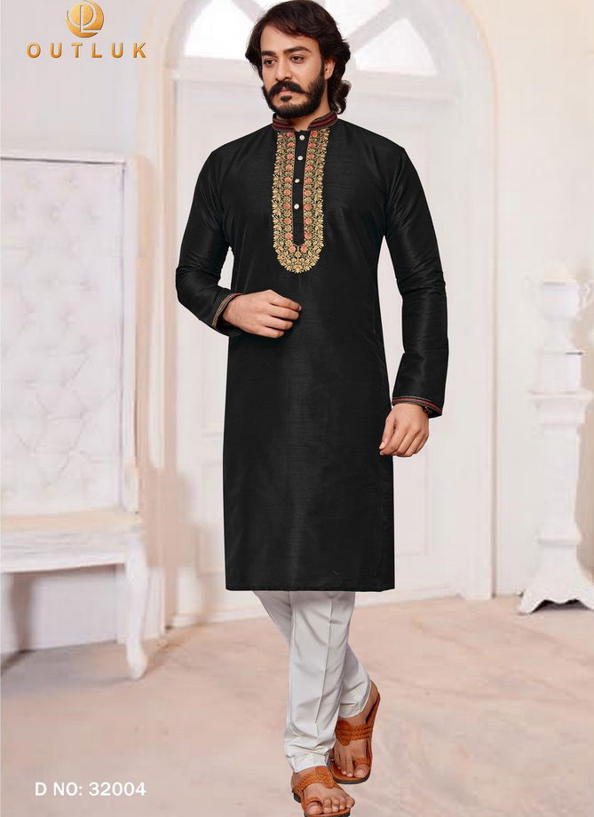 Outluk Vol 32 Festive Wear Art Silk Wholesale Kurta Pajama Mens Collection